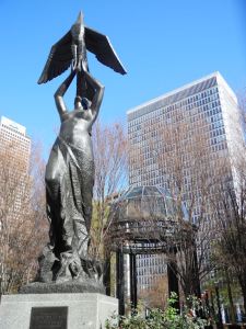 Statue of Phoenix Rising Above the Ashes, in Downtown Atlanta.